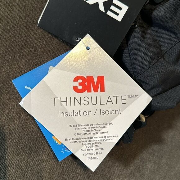 Fan-Tex Men’s Black 3M Thinsulate Ski Snowboarding Mittens Wrist Leash Size M - Picture 3 of 8